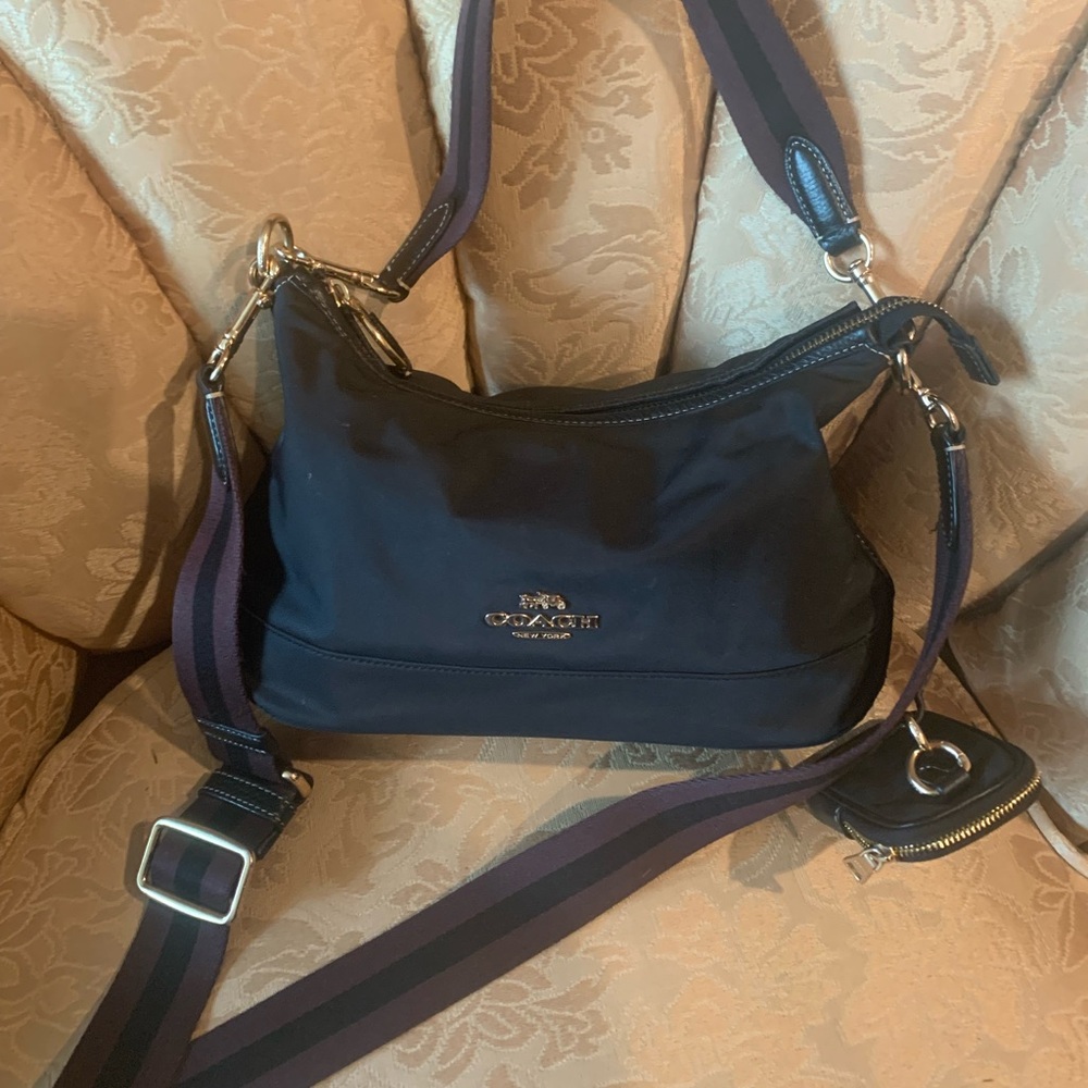 SUNDAY SALE Coach Ellis black with pebble leather detail xbodyhand carry